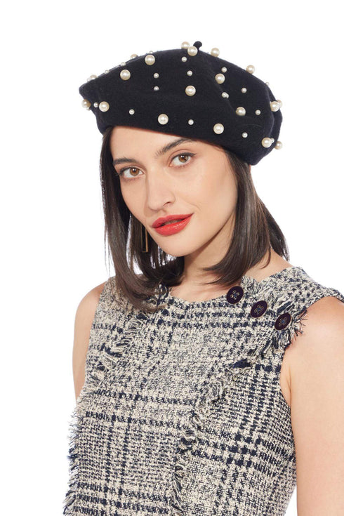 Pearl Beret Hat